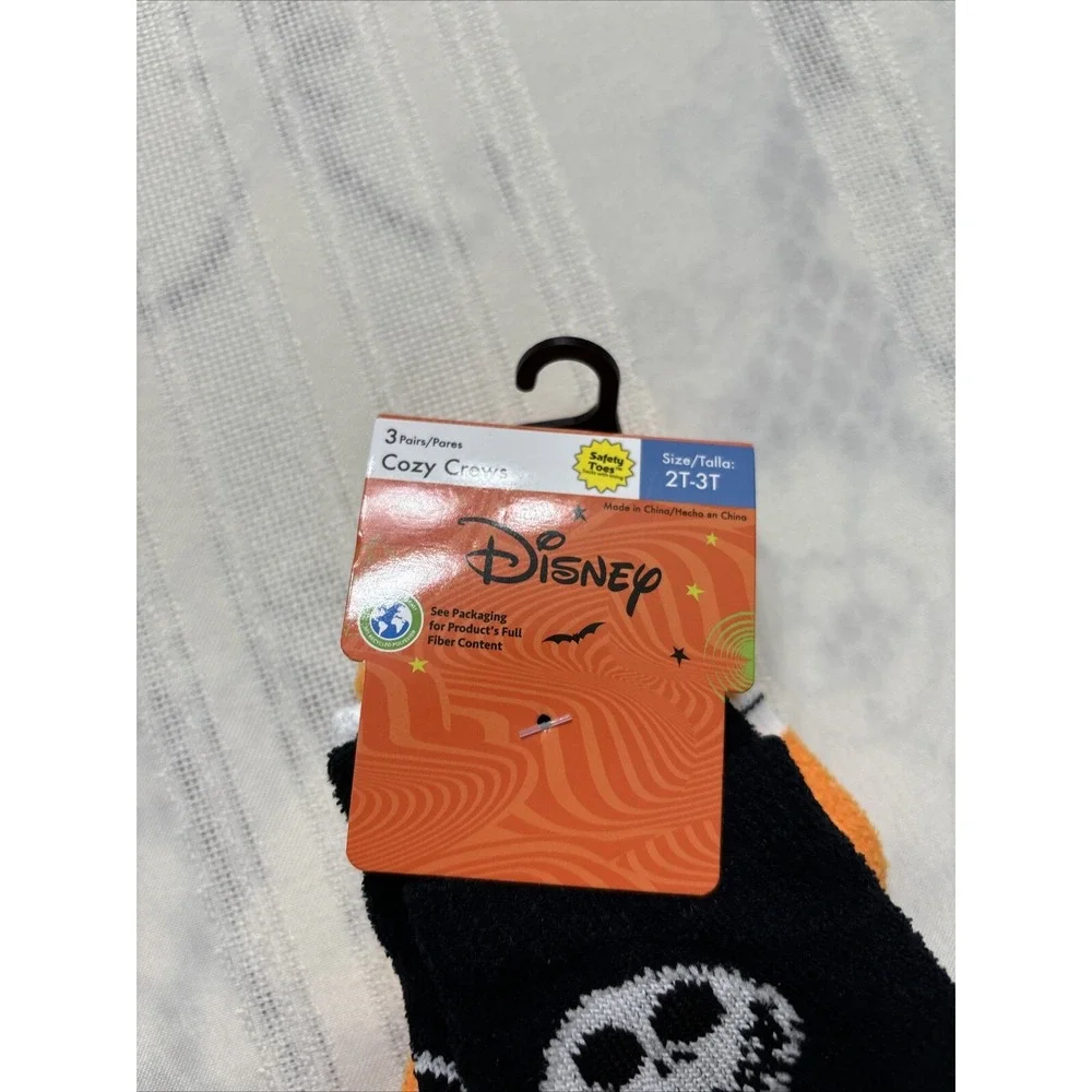 Disney Socks 2T-3T Glow In The Dark Tim Burton The‎ Nightmare Before Christmas